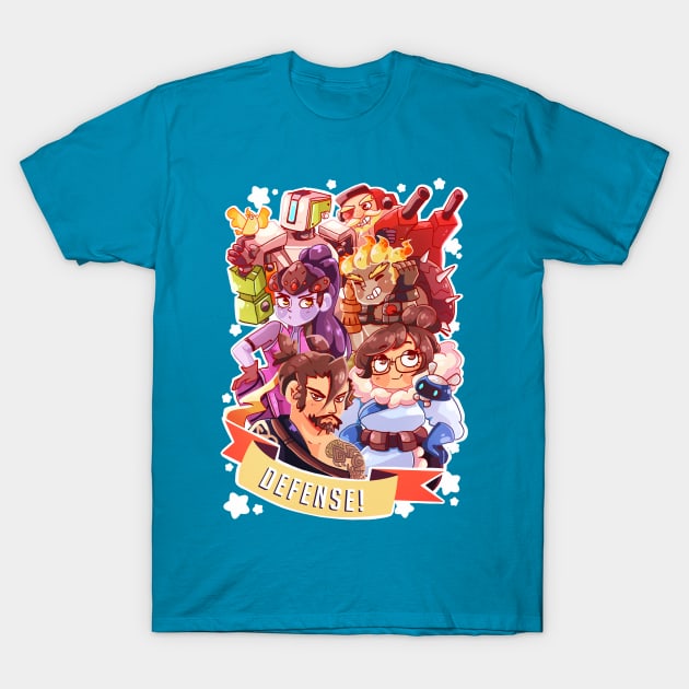 Overwatch - Defense Heroes! T-Shirt by Sebbdraws